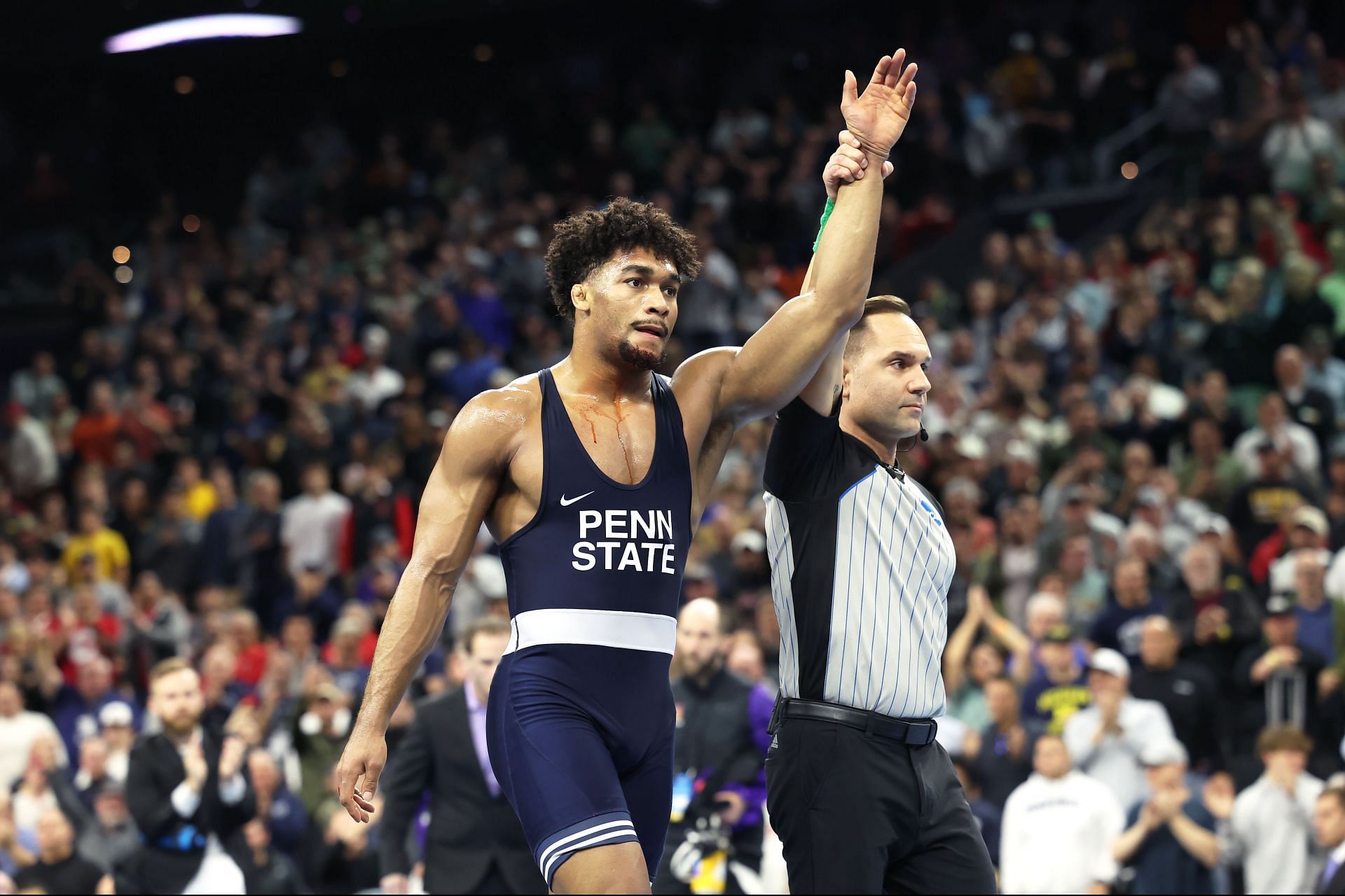 Carter Starocci at the 2025 NCAA Division I Men's Wrestling Championship - Source: Getty